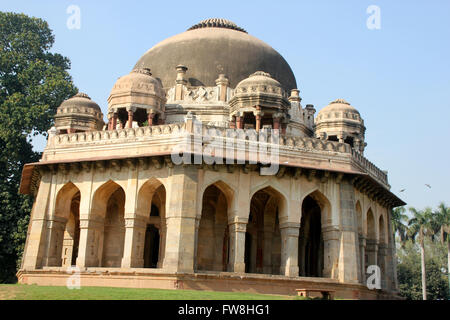 Mohammad Shah Sayyid Tomb, Lodhi Garden, New Delhi, Delhi, India, the third Sayyid ruler  who ruled from 1434-44 AD. Stock Photo