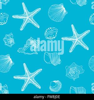 Shells seamless pattern Stock Vector
