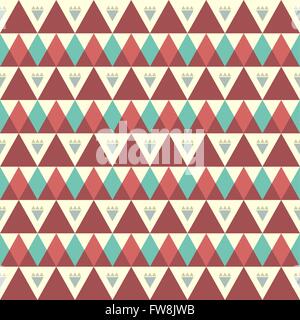boho tile in blue and green color, background Stock Vector
