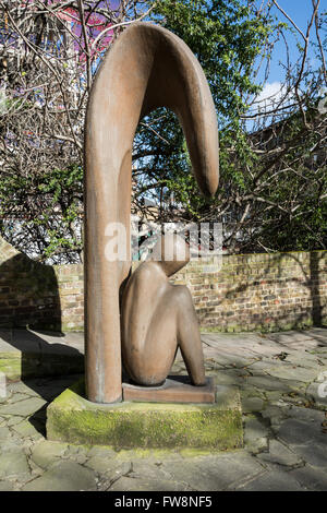 A sculpture called 'Sanctuary' by Naomi Blake in the Parish Church of St. Botolph without Bishopsgate, City of London, EC2, England, UK Stock Photo