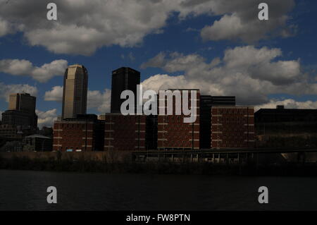 Downtown skyline taken from the southside Pittsburgh Pennsylvania Stock Photo