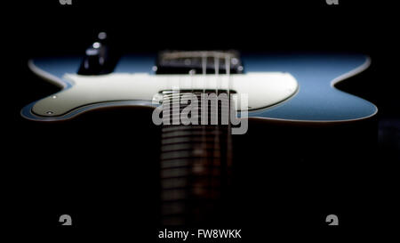 Blue electric guitar Stock Photo - Alamy