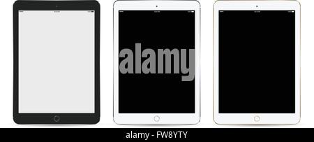 Tablet. Tablet vector, Tablet illustration, Tablet icon eps. Tablet flat. Tablet set. Tablet black. Tablet white. Tablet realist Stock Vector