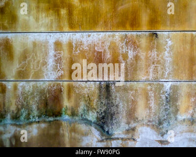 Wall color when recieve water from an artesian well or groundwater Stock Photo