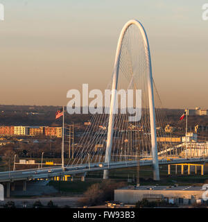 Margaret Hunt Hill Bridge, Dallas, Texas, USA Stock Photo