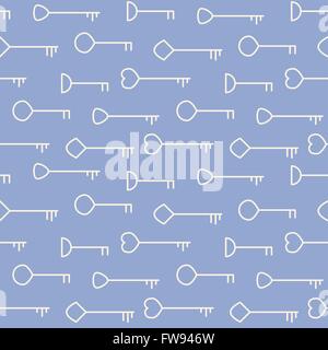 Seamless pattern made of keys Stock Vector