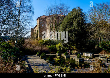 Colchester Castle, Essex, England now houses the Castle Museum featuring exhibits from Roman Colchester. Stock Photo