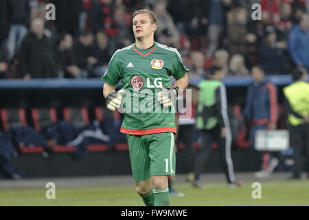 Bernd Leno during the champion league match Bayer Leverkusen - FC ...