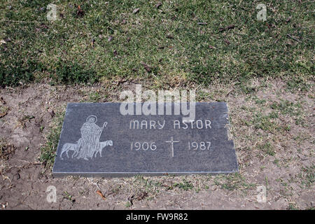 Celebrity final resting places - Holy Cross Cemetery.  Featuring: Mary Astor Where: Los Angeles, California, United States When: 01 Mar 2016 Stock Photo