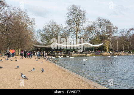 The Dell Cafe by The Serpentine in Hyde Park, City of Westminster, Greater London, England, United Kingdom Stock Photo