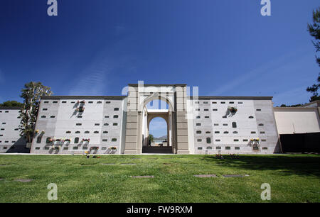 Celebrity final resting places - Forest Lawn Memorial Park Hollywood Hills: The Courts of Remembrance.  Featuring: General view Where: Los Angeles, California, United States When: 01 Mar 2016 Stock Photo
