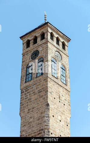 Clock Tower Sarajevo Stock Photo