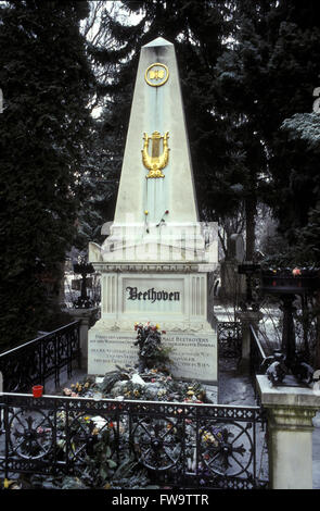 AUT, Austria, Vienna, the grave of the composer Ludwig van Beethoven at the Central Cemetery.  AUT, Oesterreich, Wien, das Grab  Stock Photo