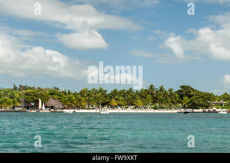 Beach at the Four Seasons Hotel in Mauritius. Stock Photo