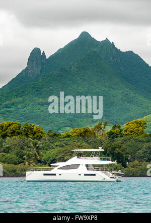 Coastal landscape near the Four Seasons Hotel in Mauritius. Stock Photo