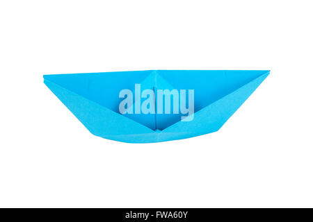 Paper ship isolated Stock Photo