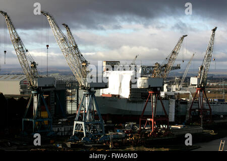 Clyde Shipbuilding Clydeside Wharfs Of Yarrow Shipbuilders And Stock ...