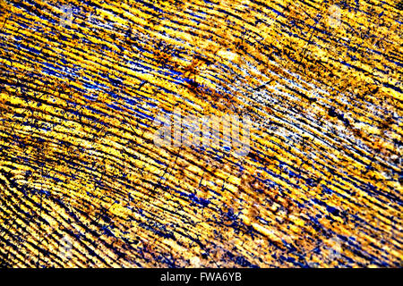Old wooden table surface showing a well used texture Stock Photo