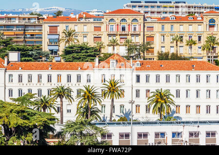 Panoramic view of Le Suquet - the old town of Cannes, France Cote d'Azur Stock Photo