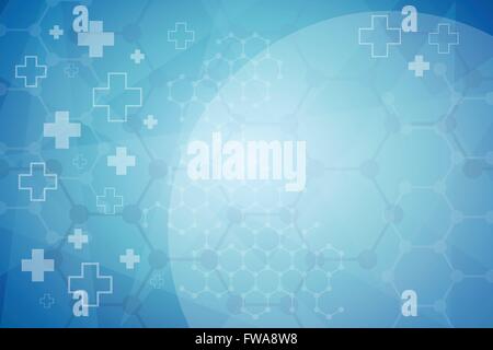 Abstract molecules medical background Stock Vector