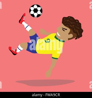 Vector illustration Soccer player Stock Vector