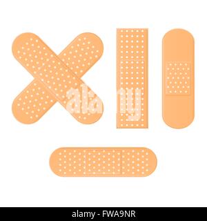 medical bandage in different shape Stock Vector