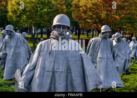 Korean War Memorial in Washington DC Stock Photo