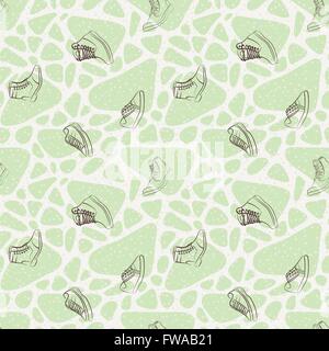 Vector seamless pattern of variety men shoes. Stock Vector
