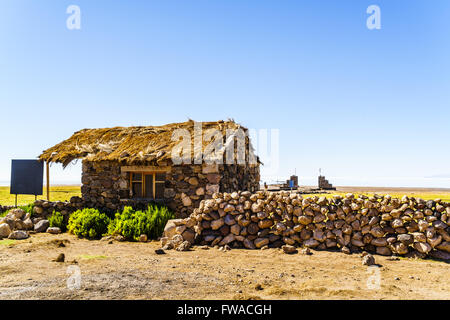 Rock cottage at Coqueza Village in Uyuni, Bolivia Stock Photo