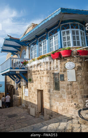 Abrage restaurant in Jaffa, oldest part of Tel Aviv city, Israel Stock Photo