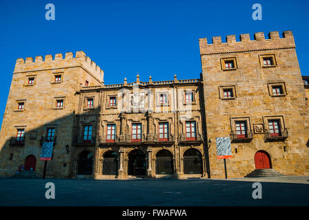 The baroque Revillagigedo Palace, Cimadevilla, Gijón, Asturias, Spain, Europe Stock Photo