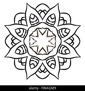 Vector mandala. Ethnic decorative elements. Hand drawn background Stock Vector