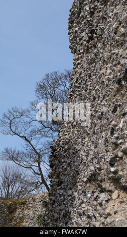 Side walls of Saffron Walden castle, Essex, England, UK Stock Photo