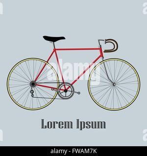 Bicycle isolated on blue background Stock Vector