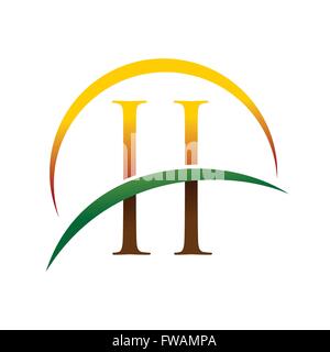 Initial H Farm Hill Stock Vector