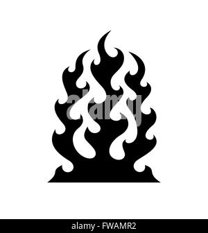 Tribal flame symbol isolated on white Stock Photo