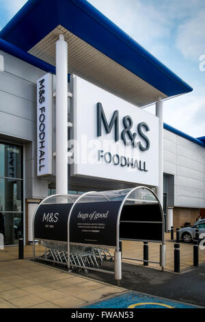 Marks and Spencer food store formerly called Simply Food now re-branded Food Hall Stock Photo