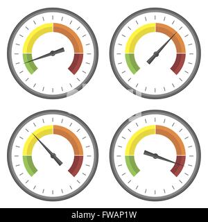 Set of Manometer Icons Stock Vector