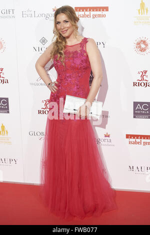 Madrid, Madrid, Spain. 2nd Apr, 2016. Roser attended Global Gift Gala at Cibeles Palace in Madrid on April 2, 2016 © Jack Abuin/ZUMA Wire/Alamy Live News Stock Photo