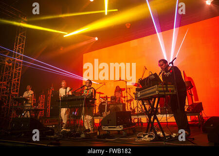 Pomona, California, USA. 31st Oct, 2015. Hot Chip performs during the HARD Day of the Dead Halloween-themed rave at the Pomona Fairplex on Saturday, October 31, 2015 in Pomona, Calif.© 2015 Patrick T. Fallon © Patrick Fallon/ZUMA Wire/Alamy Live News Stock Photo