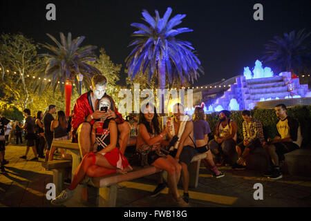Pomona, California, USA. 31st Oct, 2015. Music fans attend the HARD Day of the Dead Halloween-themed rave at the Pomona Fairplex on Saturday, October 31, 2015 in Pomona, Calif.© 2015 Patrick T. Fallon © Patrick Fallon/ZUMA Wire/Alamy Live News Stock Photo