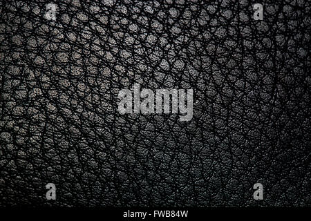 black leather texture background, close-up photo Stock Photo