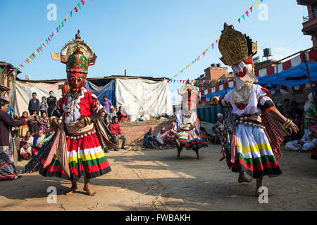 Nepal; Bhaktapur, Folklore Stock Photo