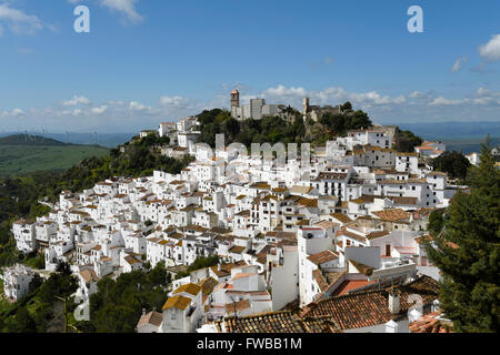 Casares white village Pueblo blanco, Costa del Sol, Malaga province, Andalucia Spain Stock Photo