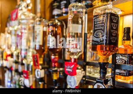 Bar in The Muskerry Arms, Blarney, County Cork, Ireland. Stock Photo