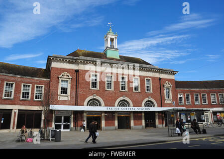 Exeter Central Railway Station, Queen Street, Exeter, Devon, England, UK Stock Photo