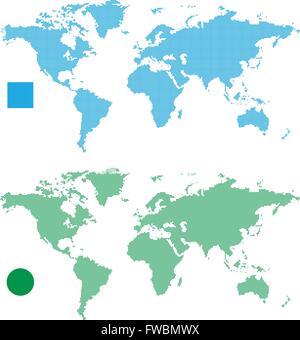 World Maps abstract rectangle and dot. Vector Illustration Stock Vector