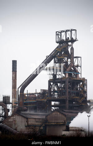 Tata Steel works, Port Talbot, South Wales, UK. Sun setts over Tata ...