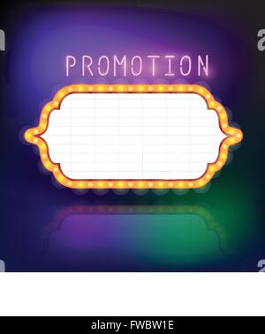 Shining retro light banner. Vector illustration EPS 10 Stock Vector