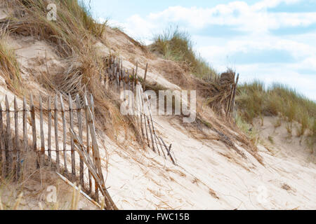 the empty Beach of Barneville Carteret, France, Normandy Stock Photo